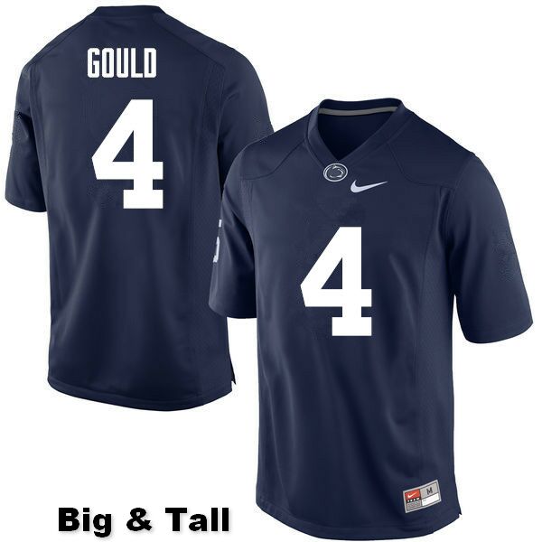 NCAA Nike Men's Penn State Nittany Lions Robbie Gould #4 College Football Authentic Big & Tall Navy Stitched Jersey LEB3398XK